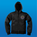 EMBROIDERED ZIP FRONT HOODY