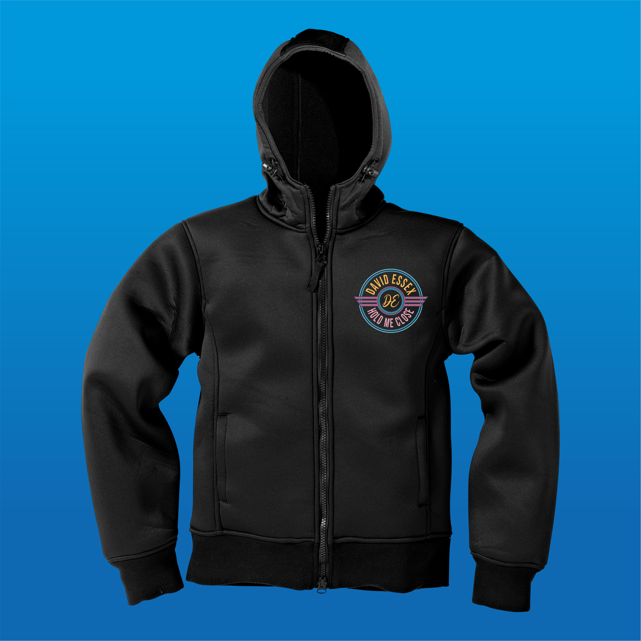 EMBROIDERED ZIP FRONT HOODY